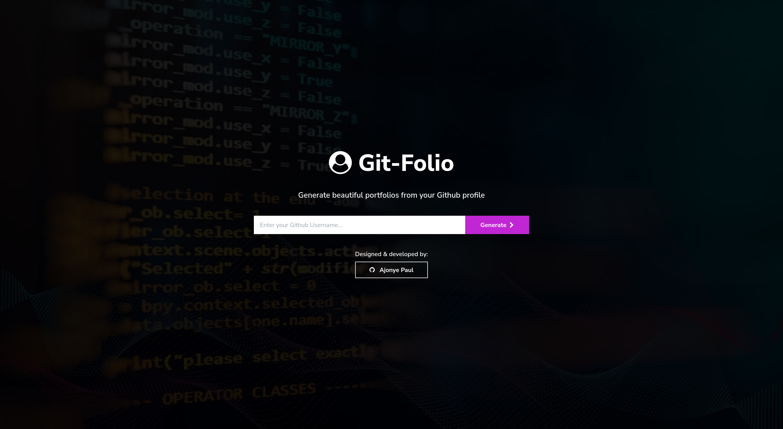 Git Folio